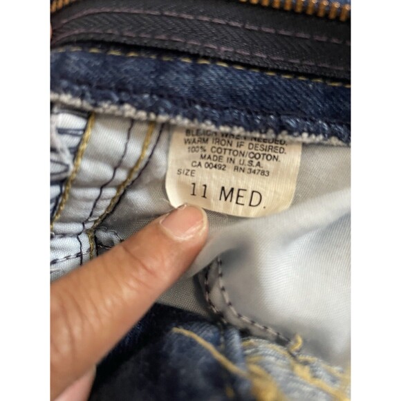 Vintage 1980's Lee Pleated Medium Washed High Waisted Jeans size 11M USA Hipster - Picture 9 of 10